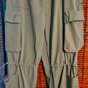 Lightweight grey parachute pants size small